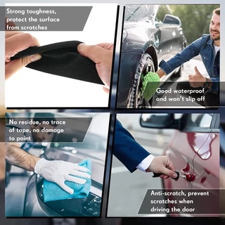 1PC Universal รถประตู Sill สติกเกอร์ PEVA สะท้อนแสงขอบประตูรถ Guards ประตู Sill Protector Auto Anti Collision Strip สําหรับขอบรถด้านหน้าและด้านหลังกันชน Sill Protector