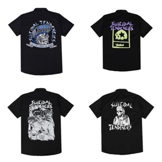 เสื้อเชิ้ต ลาย Dickies X SUICIDAL TENDENCIES สีดํา