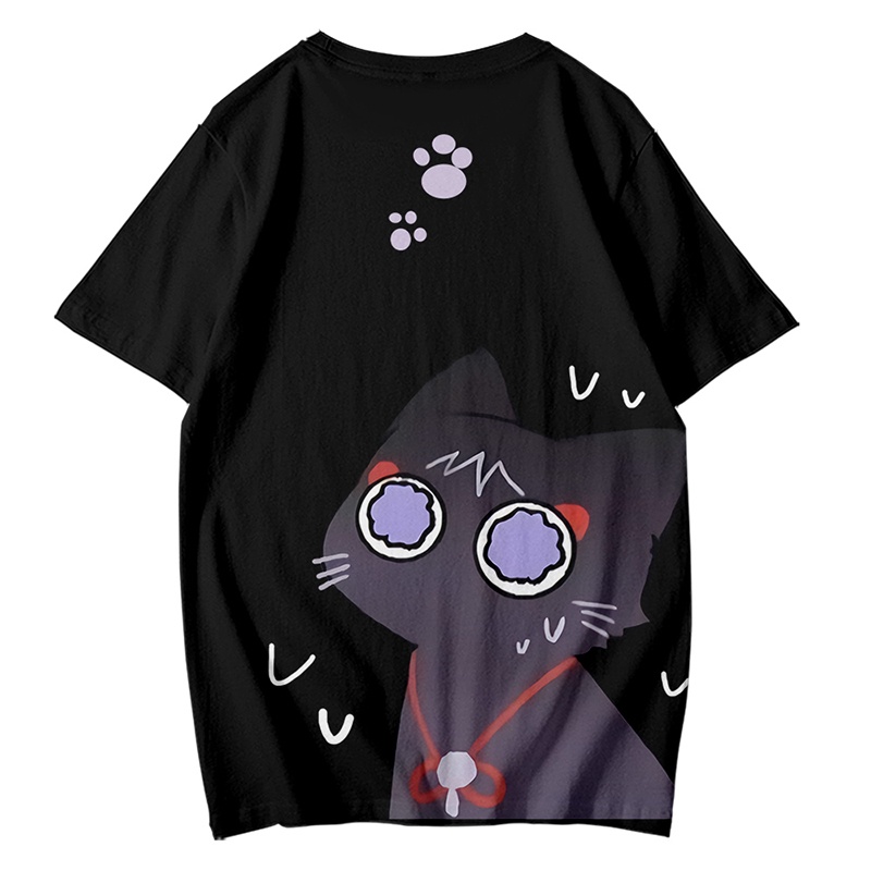 Ellen Genshin Impact เสื้อยืดแขนสั้น พิมพ์ลายอนิเมะ Wanderer สไตล์ฮาราจูกุ คอสเพลย์ Kunikuzushi แฟชั่นสําหรับผู้ชาย และผู้หญิง