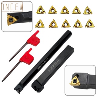 【ONCEMOREAGAIN】Toolholding Set 11IR AG60 Carbide External Gold Insert Internal SER1010H11