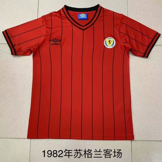 เสื้อกีฬาแขนสั้น ลายทีมชาติฟุตบอล Scotland 1982 วินเทจ แห้งเร็ว AAA S-XXL