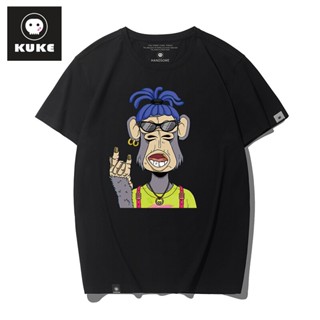 【พร้อมส่ง】Boring Ape เสื้อยืดแขนสั้น ทรงหลวม โอเวอร์ไซซ์ ลายลิง NFT metaverse bayc แฟชั่นฤดูร้อน สําหรับผู้ชาย และผู้หญิง