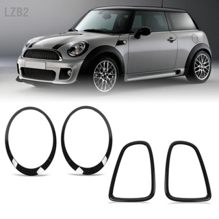 LZB2 4 pcs ไฟหน้าสีดำเงาไฟท้ายรอบทิศทางสำหรับ Mini R56 R57 R58 R59 Cooper S JCW 2007-2015