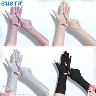 Susth ถุงมือกันแดด ยืดหยุ่น ยาวปานกลาง บาง ถุงมืออีทิเควต