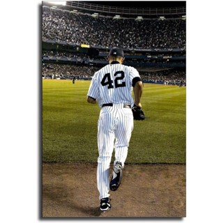 โปสเตอร์ผ้าใบ พิมพ์ลาย Mariano Rivera Enters The Baseball สไตล์โมเดิร์น สําหรับตกแต่งผนังห้องนอนครอบครัว