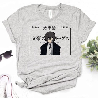 เสื้อยืด พิมพ์ลายอนิเมะ Bungou Stray Dogs สไตล์ฮาราจูกุ สําหรับผู้หญิง