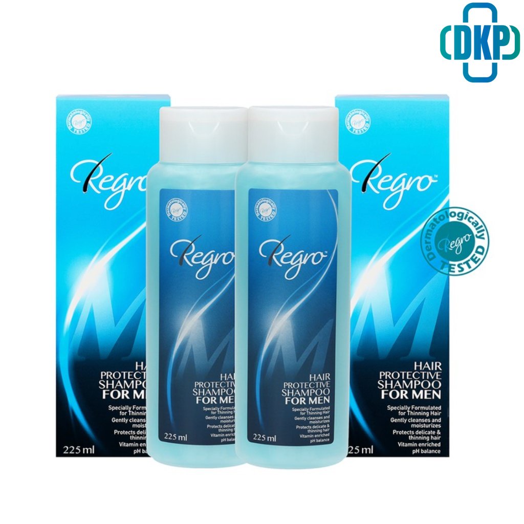 (แพค 2 ขวด) Regro Hair Protective Shampoo for Men รีโกร แชมพู 225 ml. [DKP]
