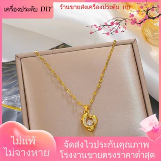 💖เครื่องประดับ DIY ขายส่ง💖สร้อยคอโซ่ จี้รูปปลาโลมา ประดับเพทาย เข้ากับทุกการแต่งกาย สไตล์ยุโรป และอเมริกา สําหรับผู้หญิง[สร้อยคอ]