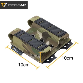 Idogear กระเป๋ายุทธวิธี กระเป๋าคู่ สําหรับนิตยสาร 9 มม. MOLLE เปิดด้านบน MOLLE กระเป๋าแม็ก วาดเร็ว น้ําหนักเบา 3590