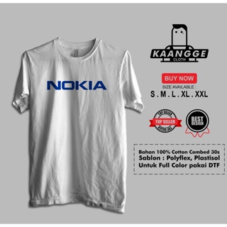 [S-5XL]เสื้อยืด พิมพ์ลายโลโก้ Nokia สําหรับผู้หญิง