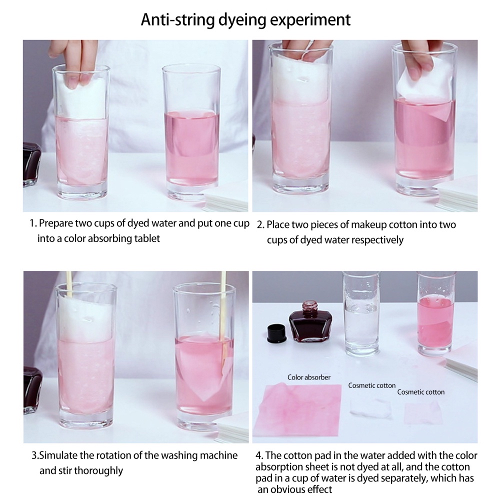 แผ่นกระดาษดูดซับสีเข้ม ดูดซับน้ํา สําหรับเครื่องซักผ้า 24 30 50 ชิ้น - รูปที่ 7