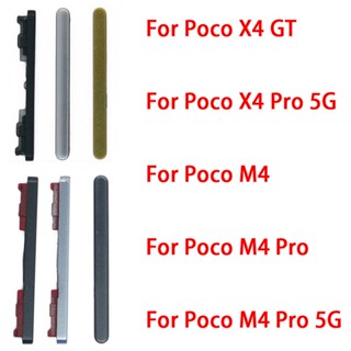 ปุ่มเปิดปิดด้านข้าง ควบคุมระดับเสียง สําหรับ Xiaomi Poco Pocophone X4 GT X4 Pro M4 M4 Pro 5G