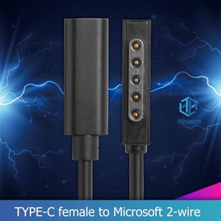 อะแดปเตอร์แปลงสายเคเบิ้ล 3A 65W PD USB Type C Female สําหรับ Microsoft Surface Pro 2 [Missece.th]