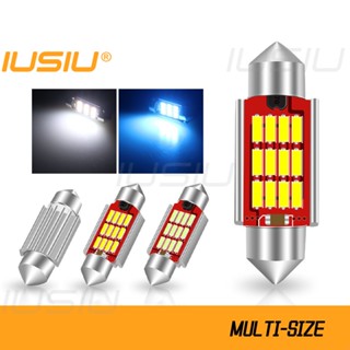 Iusiu ใหม่ ไฟสัญญาณติดเพดานรถยนต์ 31 มม. 36 มม. 39 มม. 41 มม. C5w C10w 4014 24smd 12V