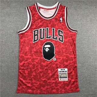 เสื้อกีฬาแขนกุด ลาย NBA Jersey Chicago Bulls No.93 Bape Joint Classic พลัสไซซ์