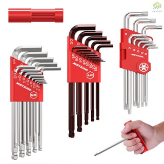 Nicehot~ ชุดประแจหกเหลี่ยม 35 ชิ้น S2 Steel และ CRV SAE 3 64-3 8 นิ้ว MM 1.5-10 มม. TORX T10-T50
