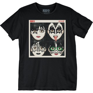 เสื้อยืด พิมพ์ลาย Emoji Faces KISS