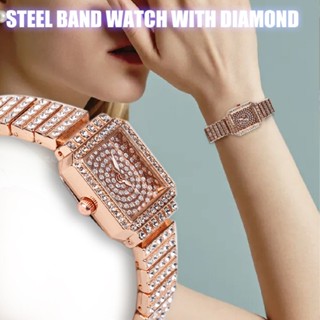 New Wristwatches Crystal Bling Diamond Bracelet Quartz Women Rhinestone Watch