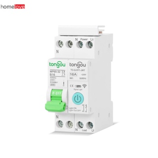 TUYA Smart WIFI Circuit Breaker สวิตช์ราง DIN อัจฉริยะ การตรวจสอบตามเวลาจริง การจับเวลา โหมดนับถอยหลัง รองรับเสียงและการควบคุม APP homelove