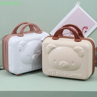DAMAO กระเป๋าเดินทาง มีซิป กันน้ํา ลายการ์ตูนหมี Rilakkuma แบบพกพา สําหรับใส่เครื่องสําอาง