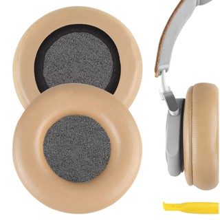 Geekria แผ่นครอบหูฟัง แบบเปลี่ยน สําหรับ Bang &amp; Olufsen Beoplay H4, H6, H7, H9, H9i, HX, Portal (สีกากี / ไม่มีคลิปพลาสติก)