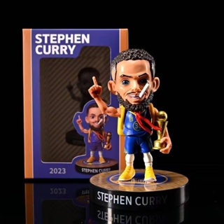 Sy7 โมเดลฟิกเกอร์ NBA Stephen Curry Q Version with NBA Championship Cup ของเล่น สําหรับเด็ก เก็บสะสม ของขวัญ YS7