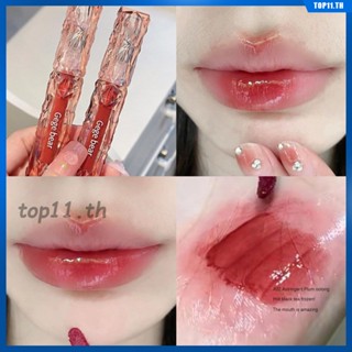 Gege Bear Mirror Lip Glaze Matte Long-lasting Waterproof Transparent Not Easy Stained Summer Lip Gloss Lipstick Lip Tint Women Students Face Makeup 6 Colors (top11.th.)