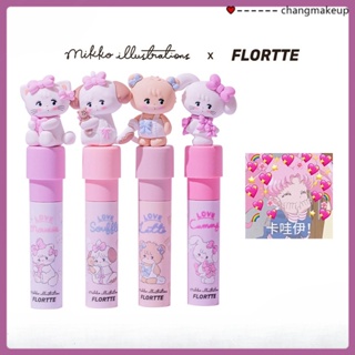 Flortte Mikko Co Branded Milk Cake ลิปครีม Soft Burnt Lip Mud Matte Lip Tint Lasting Lip Glaze cod