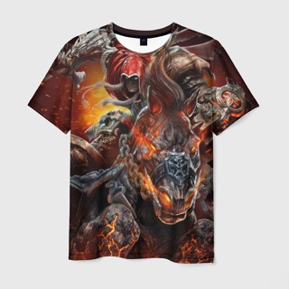 เสื้อยืด พิมพ์ลาย Demon Rider 3 มิติ สําหรับผู้ชาย