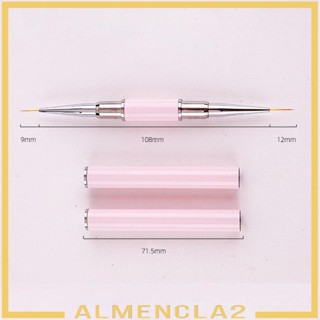 [Almencla2] แปรงแต่งเล็บ แบบสองหัว สําหรับระบายสี ละเอียดอ่อน DIY ที่บ้าน