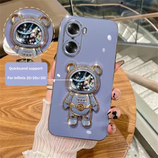 เคสโทรศัพท์ซิลิโคน TPU แบบนิ่ม ลายหมีน่ารัก 6D กันกระแทก สําหรับ Infinix Hot 20 20S 20i 20 Play Note 30i 30 Pro 4G 5G