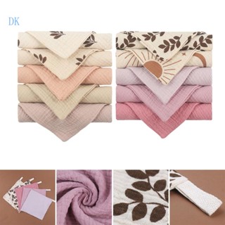 Dk 10 ชิ้น เซต ผ้าเช็ดหน้าเด็ก ผ้าเช็ดหน้าเด็ก ผ้ากอซ ผ้าฝ้าย เบิร์ป ผ้านุ่ม ดูดซับสูง อนุบาล ล้างหน้า