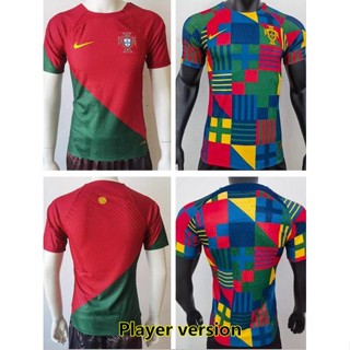 เสื้อกีฬาแขนสั้น ลายทีมชาติฟุตบอลโปรตุเกส World Cup 2022 ชุดเหย้า