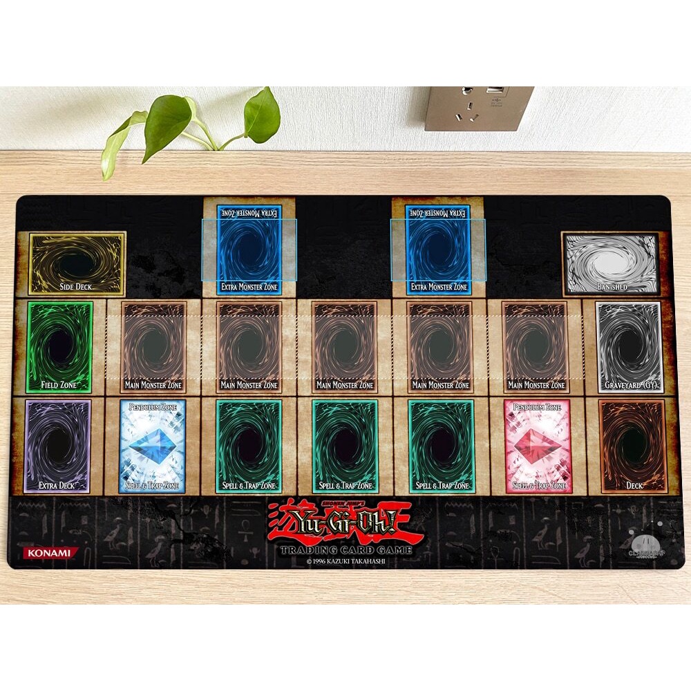 ใหม่ Yugioh Playmat Yu-Gi-Oh! แผ่นรองเมาส์ CCG TCG Mat Master Rule 4 Link Zones การ์ดเกม Play Mat