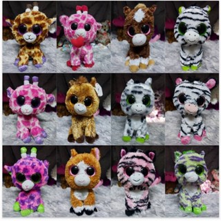 ตุ๊กตา ty ตาโต ขนาด 6 นิ้ว - ยีราฟ ม้า ST 11