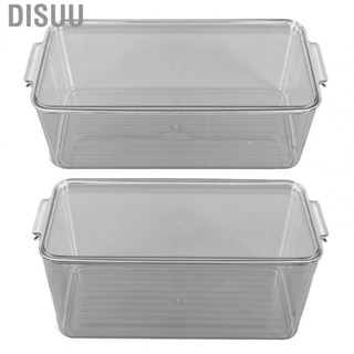 Disuu Fridge Box Holder Kitchen Clear Organiser Cupboard  Storage Container+Lid LL