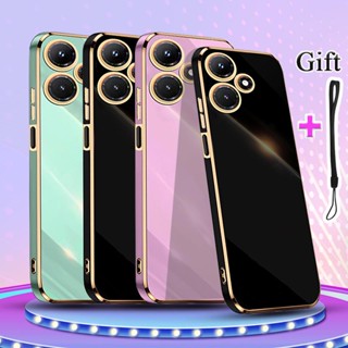 เคสโทรศัพท์มือถือซิลิโคน TPU แบบนิ่ม ชุบไฟฟ้า ขอบตรง สําหรับ Infinix Hot 30i X669C