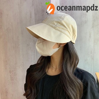 OCEANMAPDZ หมวกปีกกว้าง ป้องกันแดด ขนาดเล็ก สามารถพับได้ เหมาะกับเดินชายหาด สไตล์ชาวประมง สําหรับผู้หญิง