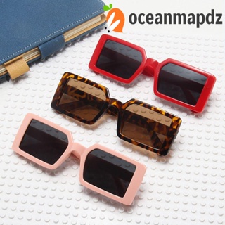 OCEANMAPDZ แว่นตากันแดด ทรงสี่เหลี่ยม ป้องกันรังสียูวี แบบเรียบง่าย สไตล์เกาหลี สําหรับผู้หญิง และผู้ชาย