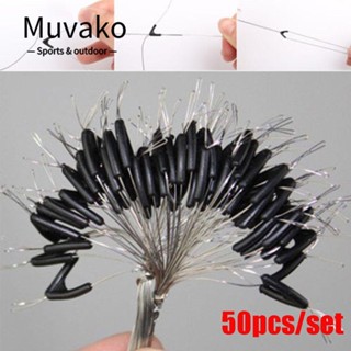 MUVAKO ใหม่ อุปกรณ์ตะขอคู่ สําหรับใช้ในการตกปลา 50 ชิ้น