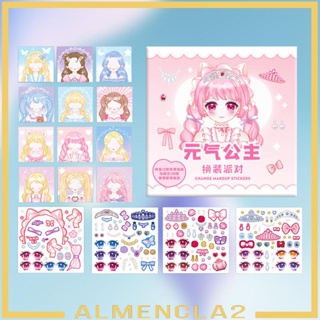 [Almencla2] สติกเกอร์ ลาย Make A Face สําหรับเด็ก อายุ 3 ปีขึ้นไป 12 ชิ้น