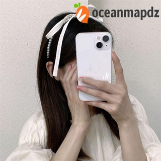 OCEANMAPDZ ที่คาดผม ประดับโบว์ ไข่มุก หลากสี เหมาะกับของขวัญ แฟชั่นสําหรับผู้หญิง บัลเล่ต์ Y2K