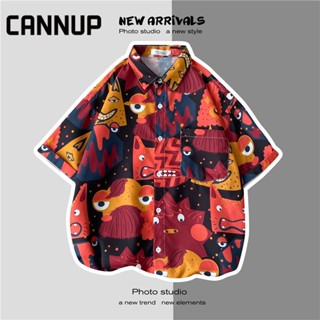 CANNUP เสื้อ เสื้อลายดอก เสื้อฮาวาย ส่ได้ทั้งชาย-หญิง ใส่สบายๆ เสื้อสงกรานต์ C26A03I