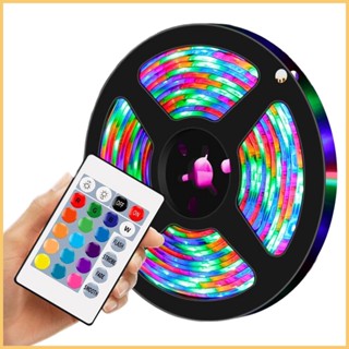 แถบไฟ RGB Led พร้อมรีโมตคอนโทรล เปลี่ยนสีได้ สําหรับห้องนอน เกม ห้องเล่นเกม