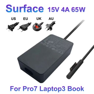 15V 4A 65W เพื่อ Microsoft Surface pro 3 pro 4 pro 5 pro 6 pro 7 Surface Pro 8 2021 Book Laptop Go อะแดปเตอร์ไฟฟ้า 1706 1866 1867 ม้าศึก 5V1A