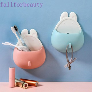 FALLFORBEAUTY ที่เก็บแปรงสีฟัน พลาสติก ลายการ์ตูนกระต่ายน่ารัก ประหยัดพื้นที่ ติดผนัง ของใช้ในครัวเรือน ห้องน้ํา