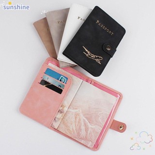 Ssunshine กระเป๋าหนัง PU สําหรับใส่หนังสือเดินทาง บัตรประชาชน