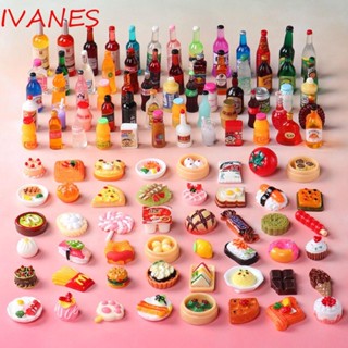 IVANES โมเดลตุ๊กตาจิ๋ว 1:12 เฟอร์นิเจอร์ เค้ก ไวน์ เครื่องดื่ม เครื่องประดับ สําหรับตกแต่งบ้านตุ๊กตา