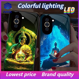 Mg เคสโทรศัพท์มือถือแบบแก้ว พร้อมไฟ LED สําหรับ Samsung S23ULTRA S23Plus S21Plus S22Plus S22ULTRA S20PLUS A53 A73 A12 A14 A72 A71 A52 A51 A32 A21S NOTE10 10Plus NOTE20ultra Fo01