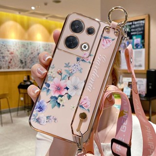 เคสโทรศัพท์มือถือ ซิลิโคน พร้อมสายคล้องมือ สําหรับ Oppo Reno8 Reno8pro reno8por+